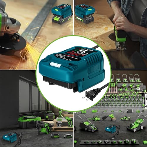 Mini carregador para bateria Greenworks 24V, tamanho 1/2 do original, para bateria Greenworks 24V BA