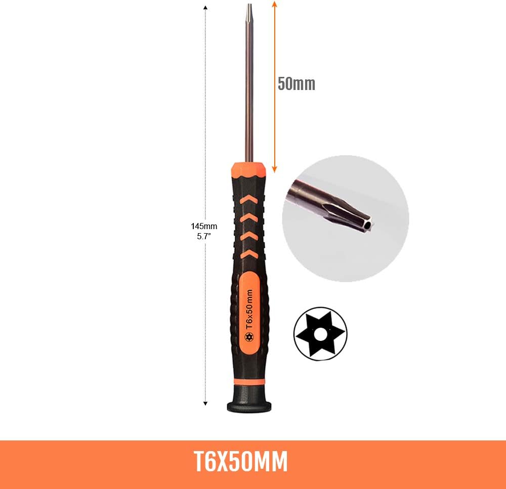 T6 Torx Security Screwdriver, TECKMAN Torx T6H Screwdriver for Apple Mac Mini, Xbox Controller Mainboard,Pocket Knife and other Electronic Device Repair