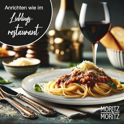 Moritz & Moritz BLOSSOM 18-teiliges Geschirrset 6 Personen - Elegantes Teller Set aus hochwertigem Porzellan mit floralem Design - Geschirr Set aus 6x Dinnerteller, 6x Dessertteller, 6x Suppenteller