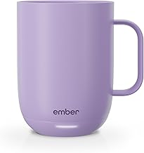 Ember Temperature Control 14oz Smart Mug 2, App-Controlled and Rechargeable Heated Coffee Cup Warmer with Intelligent LED Display, Lavender.