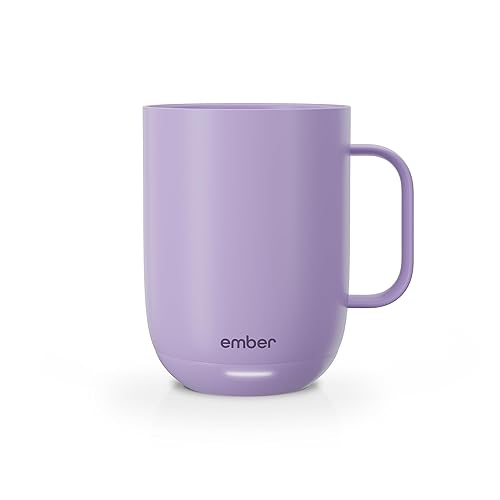 Ember Temperature Control 14oz Smart Mug 2, App-Controlled and Rechargeable Heated Coffee Cup Warmer with Intelligent LED Display, Lavender. - Lavender - 14 Ounces