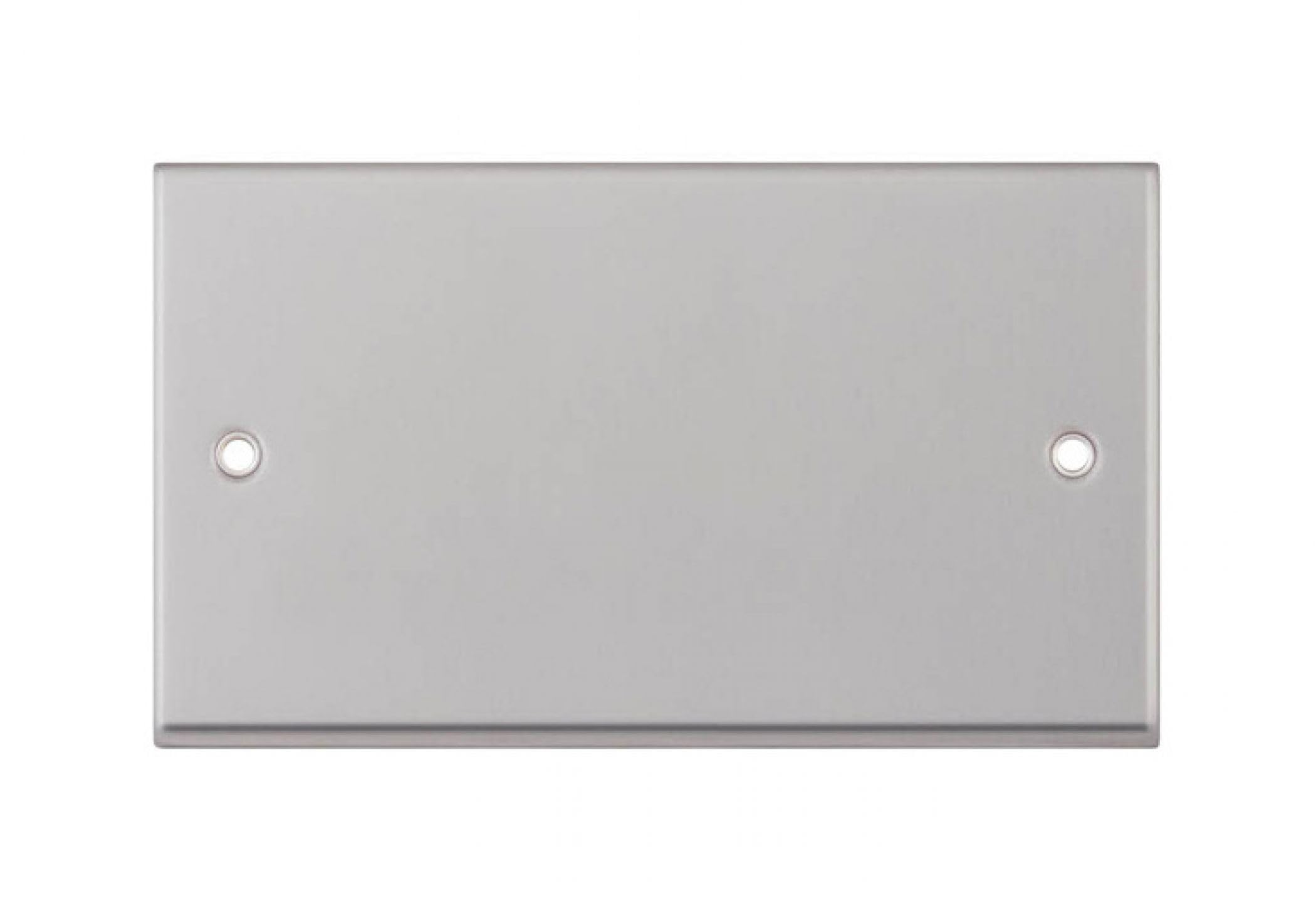 Selectric 7M-Pro Satin Chrome 2 Gang Blank Plate