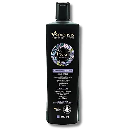 Ativador de Cachos Arvensis Cachos Naturais Cabelos Ondulados e Cacheados - 500ml