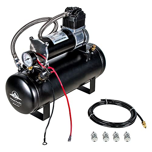 United Pacific 46154 Air Horn Compressor and Tank Kit, Competition Series Heavy Duty, 12V, 140 PSI