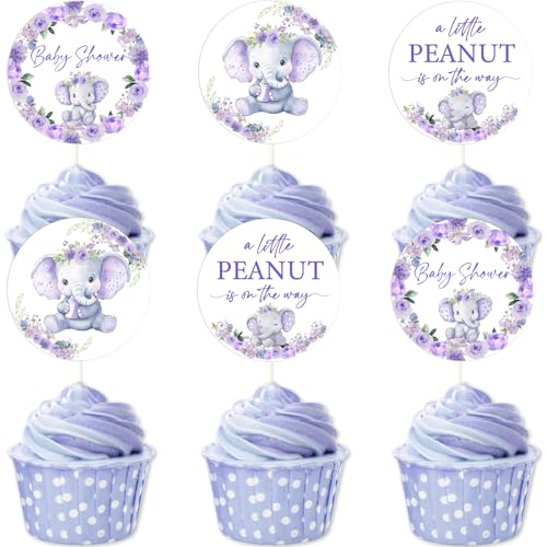 Topper cupcake éléphant baby shower et décorations de buffet de fête
