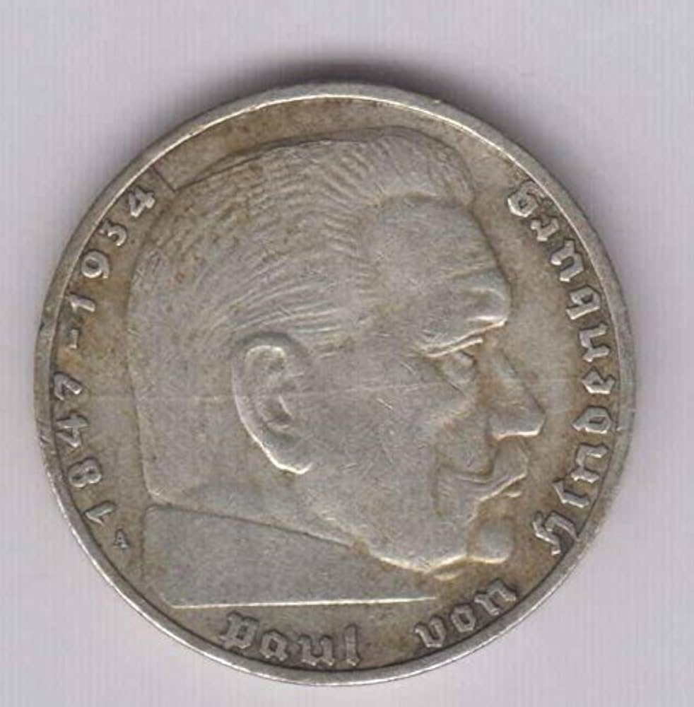Coins & Stamps 2 Mark Silver Paul von Hindenburg Germany