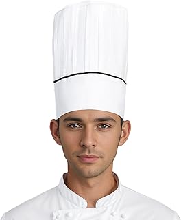 Tall Chef Hat Adult Adjustable Elastic Baker BBQ Grill Kitchen Cooking Chef Cap for Mother Father Day Birthday Gift