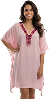 SUN-ROSE FASHIONS Women's Embellished Neck Plus Size Kaftan Dress | One Size fits All Price In India