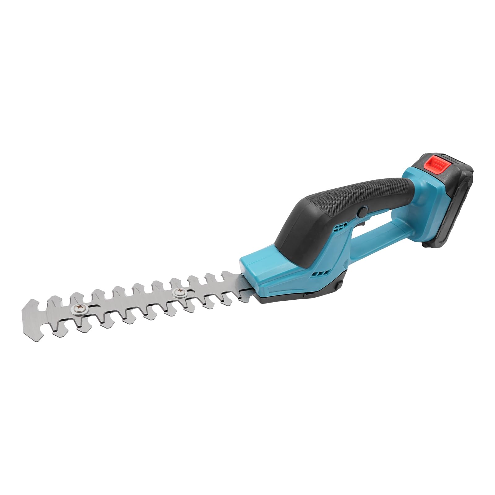 Cortasetos inalámbrico eléctrico de 200 W, herramienta de jardinería 2 en 1 con 2 cuchillas, 60 minutos de tiempo de funcionamiento de la batería, ancho de corte máximo de 105 mm para un corte