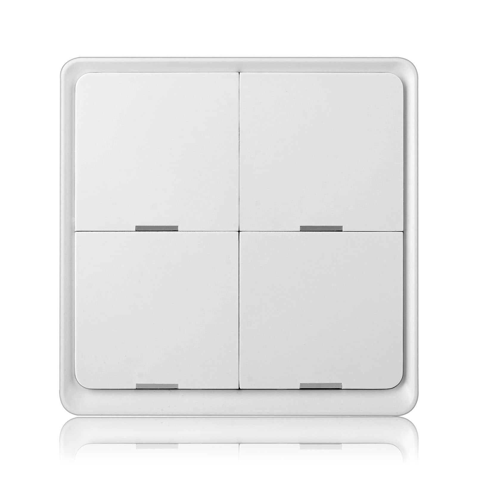 Tuya ZigBee Wireless Smarts Scene Switch 4 Gang Scenario Switch 4 Road Slab Scene Keys Switch Tuya Smarts Home Assistant Smarts Home Automation Compatible with Alexa, Google Home, Siri, Smarts Life