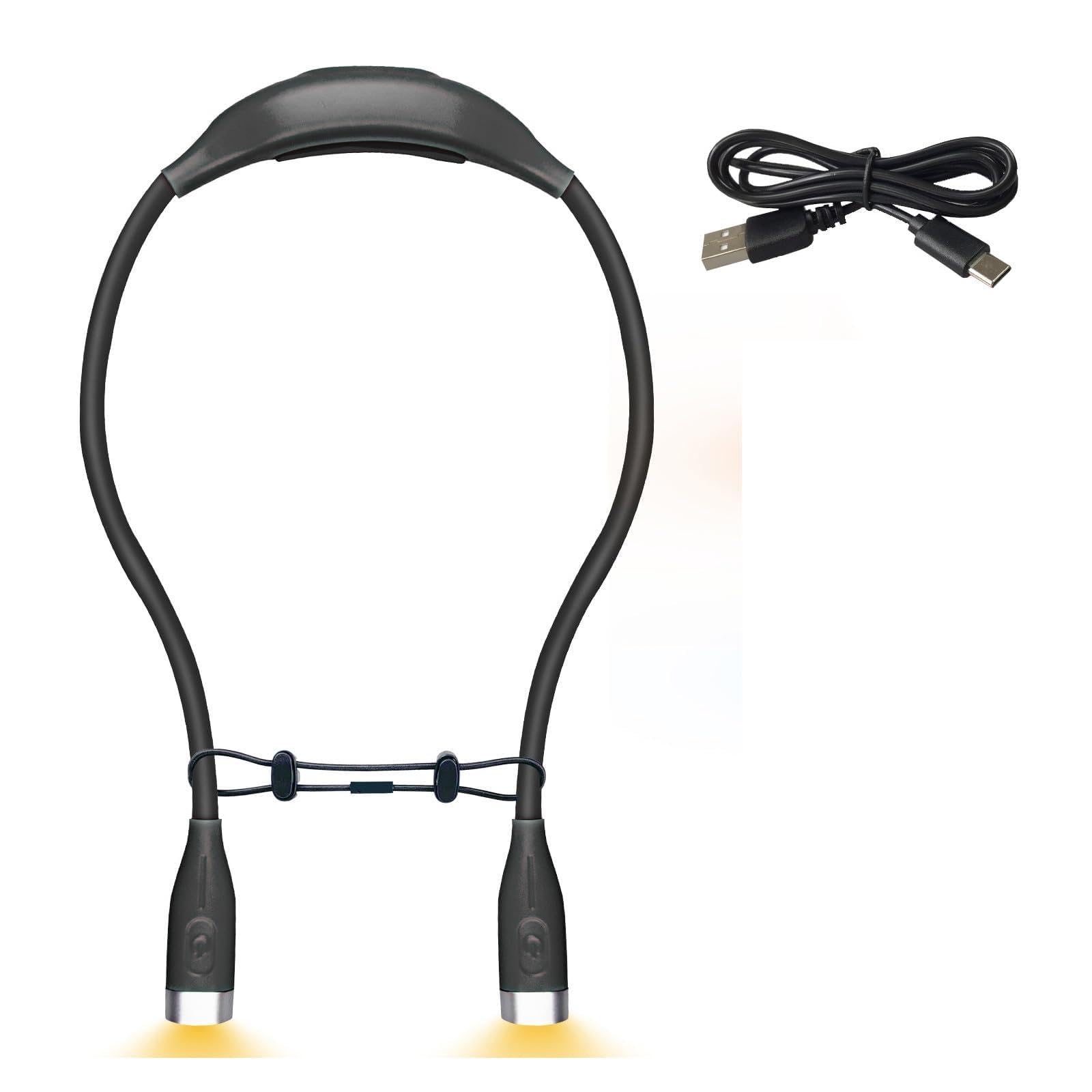 Buxuaaaa USB Rechargeable LED Neck Light 3 Brightness Levels Portable Flexible Light for Night Running Reading Knitting Travel LED Neck for Reading