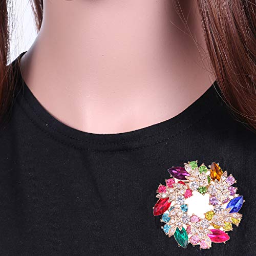 Seven Wolves Bauhinia Brooch Wedding Bouquets And Refined Hollow-Out Breastpin Dress Decorative Pin Scarf Pin Sweater Pin For Girls Ladies And Women, Multicolor #TOP5