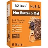 RXBAR Nut Butter and Oat Protein Bars, Protein Snacks, Snack Bars, Dark Chocolate Peanut Butter, 9.7oz Box (5 Count)