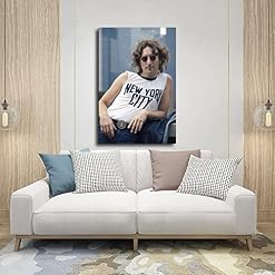 Poster John Lennon (1) sur toile pour décoration de chambre à coucher, paysage sportif, bureau, chambre, cadeau, 40 x 60 cm - Les Beatles, Paul McCartney, John Lennon, RIngo Starr, George Harrison Poster John Lennon (1) sur toile pour décoration de chambre à coucher, paysage sportif, bureau, chambre, cadeau, 40 x 60 cm – Image 5