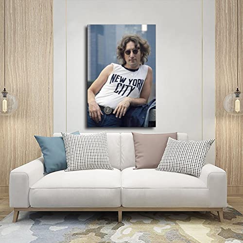 Poster John Lennon (1) sur toile pour décoration de chambre à coucher, paysage sportif, bureau, chambre, cadeau, 40 x 60 cm - Les Beatles, Paul McCartney, John Lennon, RIngo Starr, George Harrison Poster John Lennon (1) sur toile pour décoration de chambre à coucher, paysage sportif, bureau, chambre, cadeau, 40 x 60 cm – Image 6