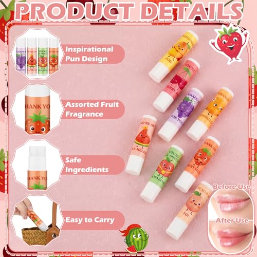 Image of 24 Pack Back to School Teacher Employee Gift Bulk Thank You Gifts Lip Balms You Are The Balms Coworkers Staff Appreciation Gift Bulk for First Day of School Inspirational Nurse Gifts