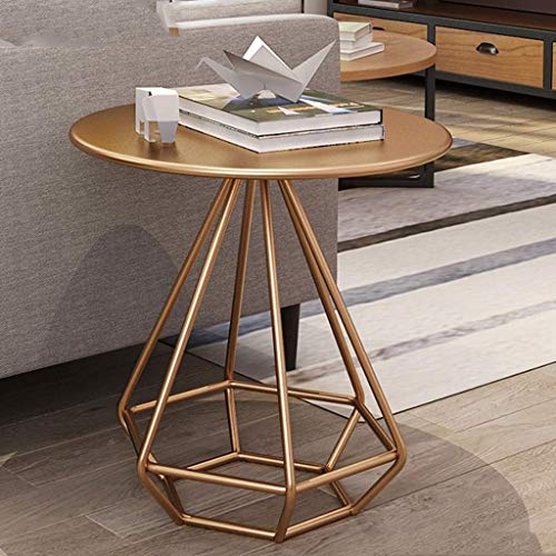 Mesa de centro redonda hierro forjado ocio simple mini revista oficina sofá dormitorio 6
