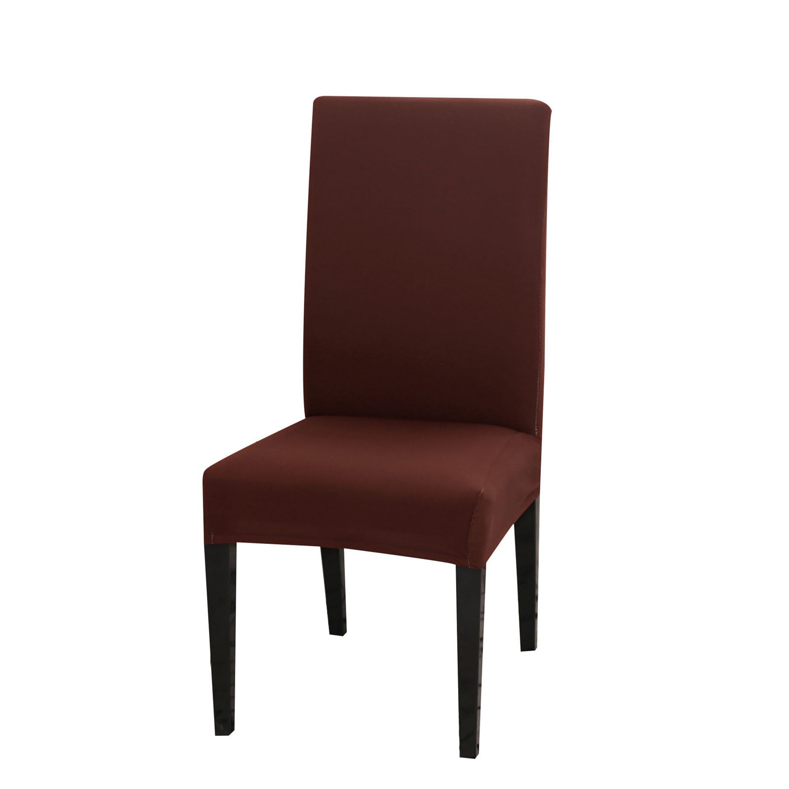 Carotoe Light Coffee Christmas Chair Cover Soft Chair Slipcover Wedding Back Cover For Holiday Dinning Room Party Decors Back