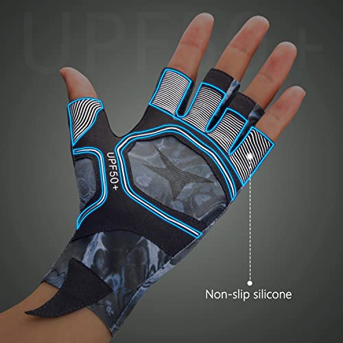 Aceship Fishing Gloves Upf50+ Fishing Gloves Uv Protection Gloves Hunting Gloves Men Women For Outdoor, Rowing, Kayaking #TOP1