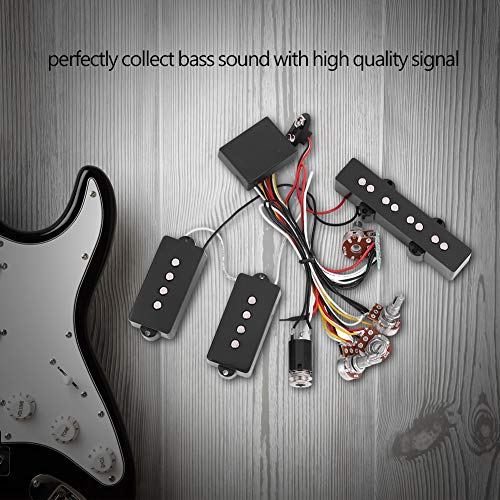 Bass Pickup Guitar Wiring Harness Electric Bass Preamp Wiring Circuit Pickup Replacement Accessory For Bass Guitar Active Equalizer #TOP2