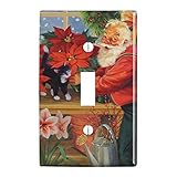 GRAPHICS & MORE Christmas Holiday Santa in The Greenhouse Plastic Wall Decor Toggle Light Switch Plate Cover
