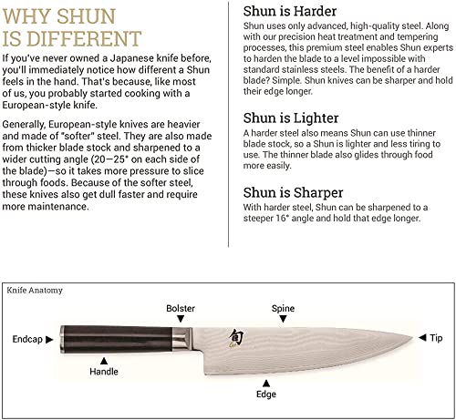 Shun Premier Build-A-Block Set; Includes 8-Inch Chef’s Knife, Hand-Hammered Tsuchime Finish, Vg-Max Steel Core, Damascus Cladding; Includes Honing Steel And Sustainable Bamboo Slimline Knife Block #TOP3