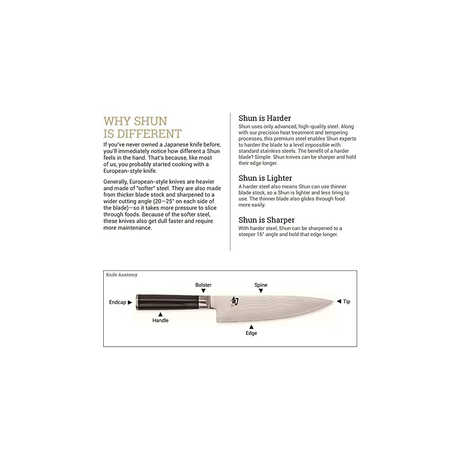 Shun Premier 3 Piece Build-A-Block Set, Includes 8" Chef's Knife, Honing Steel & Knife Block, Handcrafted Japanese Knife Block Set, VG-MAX Core & Damascus Stainless Steel Cladding, Pakkawood Handles