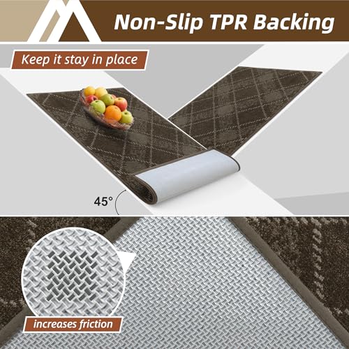COSY HOMEER Door Mat Non-Slip, Soft Absorbent TPR Backing Doormat for Front Door Inside Entrance, Washable Low Profile Mats for Pets & Family, 24" x 36", Brown by COSY HOMEER - Image 5