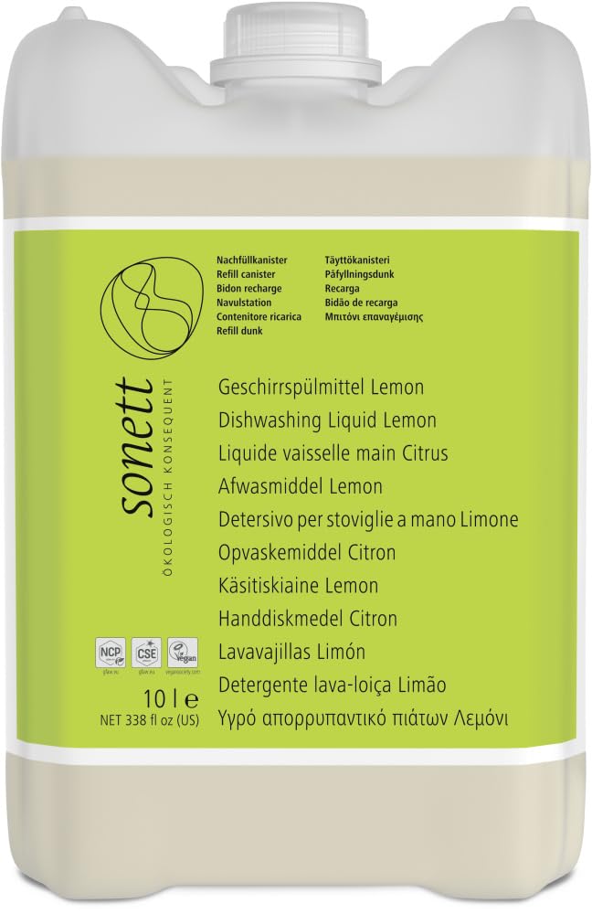 Detergente para lavavajillas de limón: para lavar a mano, tensioactivos puramente vegetales.