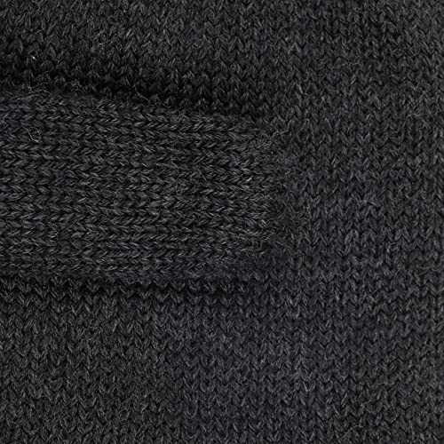 LIERYS Merino Fingerhandschuhe Einfarbig 100% Merinowolle Made in Italy Damen Herren Herbst Winter anthrazit S/M