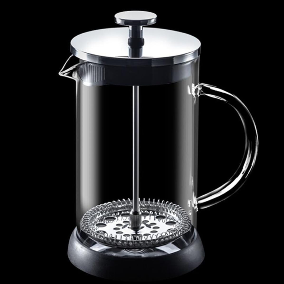 SHINEOFI Acier Inoxydable Cafetière à Piston Noir 1000ml en Verre