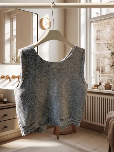 Womens Y2K Summer Sweater Vest Top Bow Tie Back 2025 Knitted Sleeveless Tops3