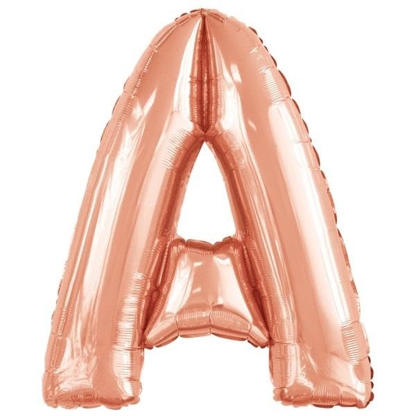 Amscan 9911463 - Rose Gold Letter A SuperShape Foil Balloon - 39"