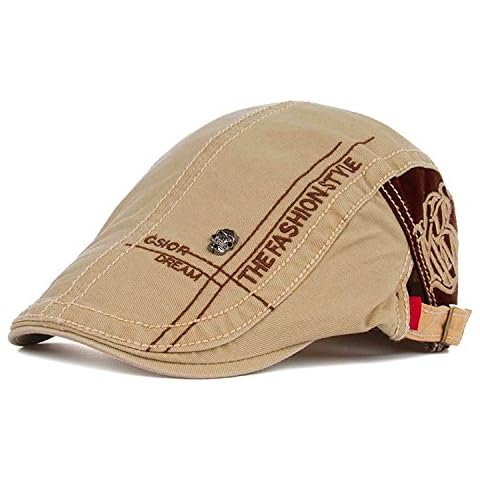 Kuyou Unisex Gatsby Flatcap Schiebermütze Ivy Schirmmütze Kappe (Beige) Cover