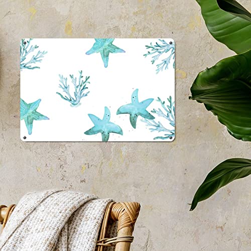 Nautical Beach Vintage Home Decorative Signs The Beach Is Calling Wall Decor Metal Sign Nautical Vintage Ocean Starfish Men Cave Signs Sea Turtle Sign For Bedroom Yard Garage Garden 12X8In #TOP1