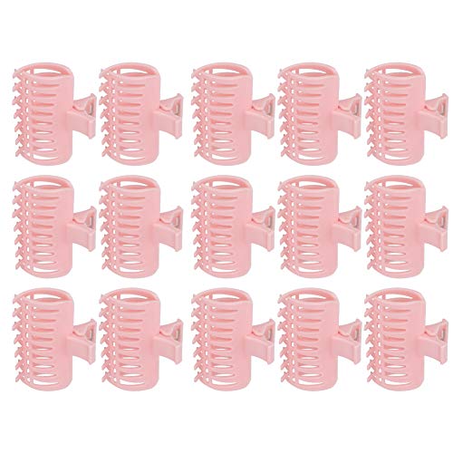 15PCS Hair Curler Claw Clips, Plastic Hot Roller Clips for Hair Styling, Sectioning, Perming, Heat Resistant Hairdressing Tools for Women Girls Salon Home Use