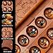 Lingle Deluxe Mancala Set: Real Wood Hinged Board with 48 Natural Multicolor Stones - Authentic African Petroglyphs, Foldable Design for 2-Player Strategy Game