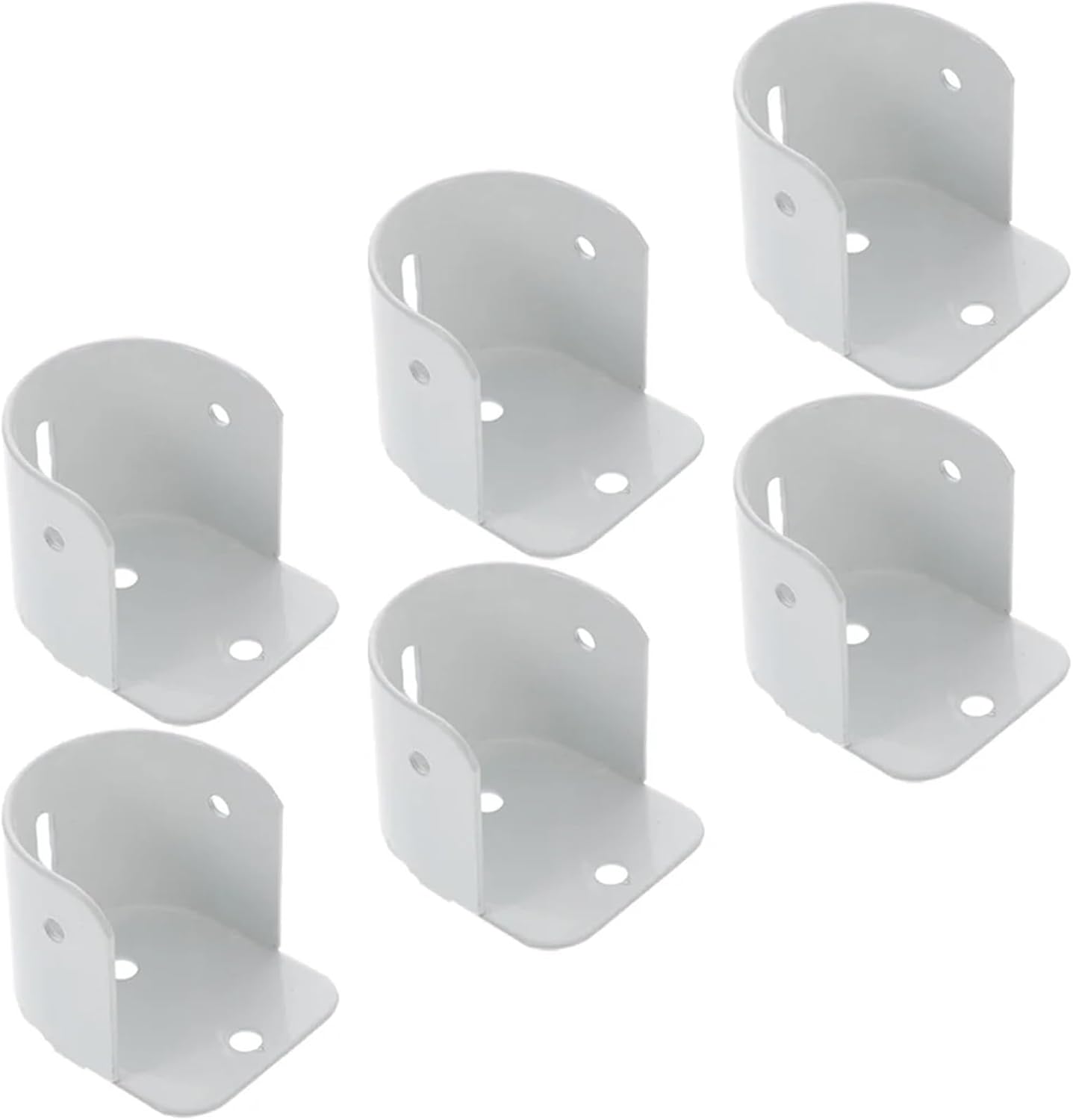 Closet Rod Brackets 30Pcs Flange Seat Curtain Rod Rod Bracket Adjustable Shower Curtain Holder for Closet Bathroom