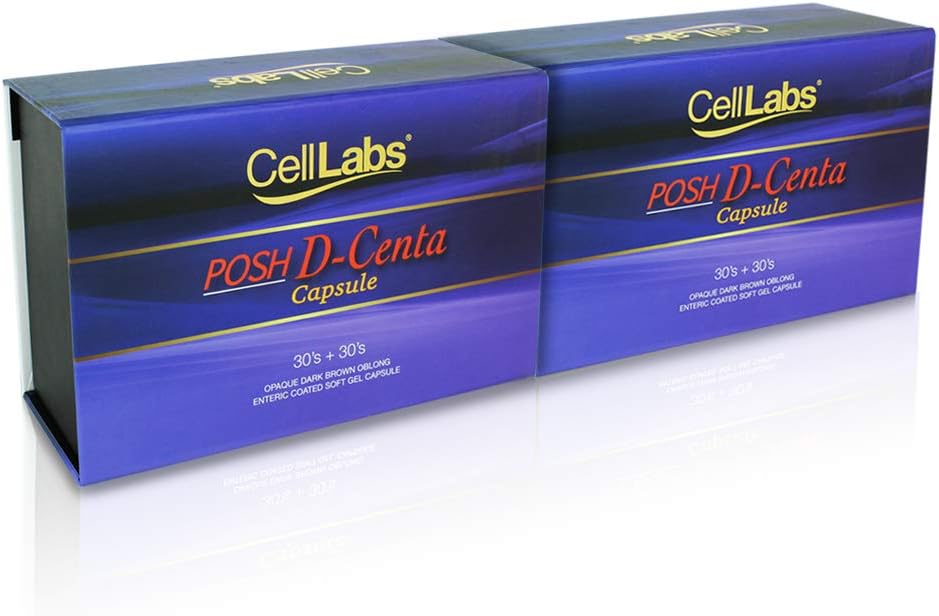 CellLabs 2 Packs Posh D-Centa Deer Placenta Stemcell Supplement – High Antioxidants Functional Therapeutic Supplement, Resveratrol, Immune Support, Skin Health, Well-Being 120 Capsule for 4 Months