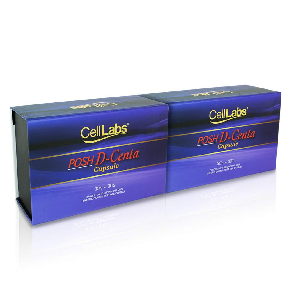 CellLabs 2 Packs Posh D-Centa Deer Placenta Stemcell Supplement – High Antioxidants Functional Therapeutic Supplement, Resveratrol, Immune Support, Skin Health, Well-Being 120 Capsule for 4 Months