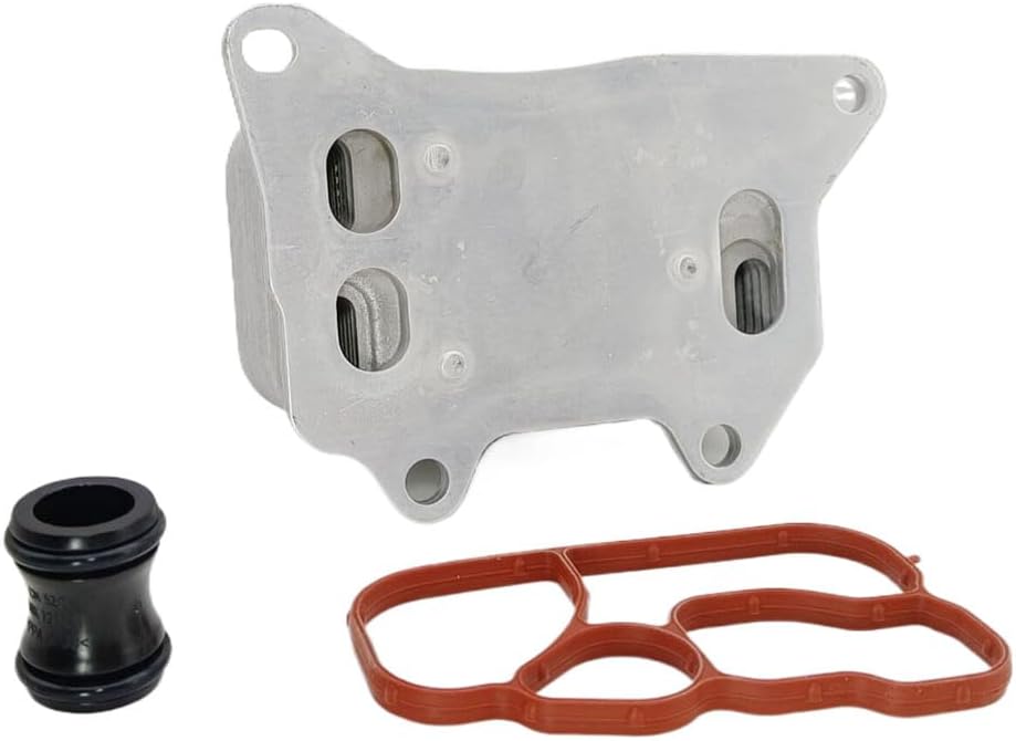 Engine Oil Cooler with Gasket Water Pump Union Fit for Volkswagen Golf Audi A4 Q5 06L117021C