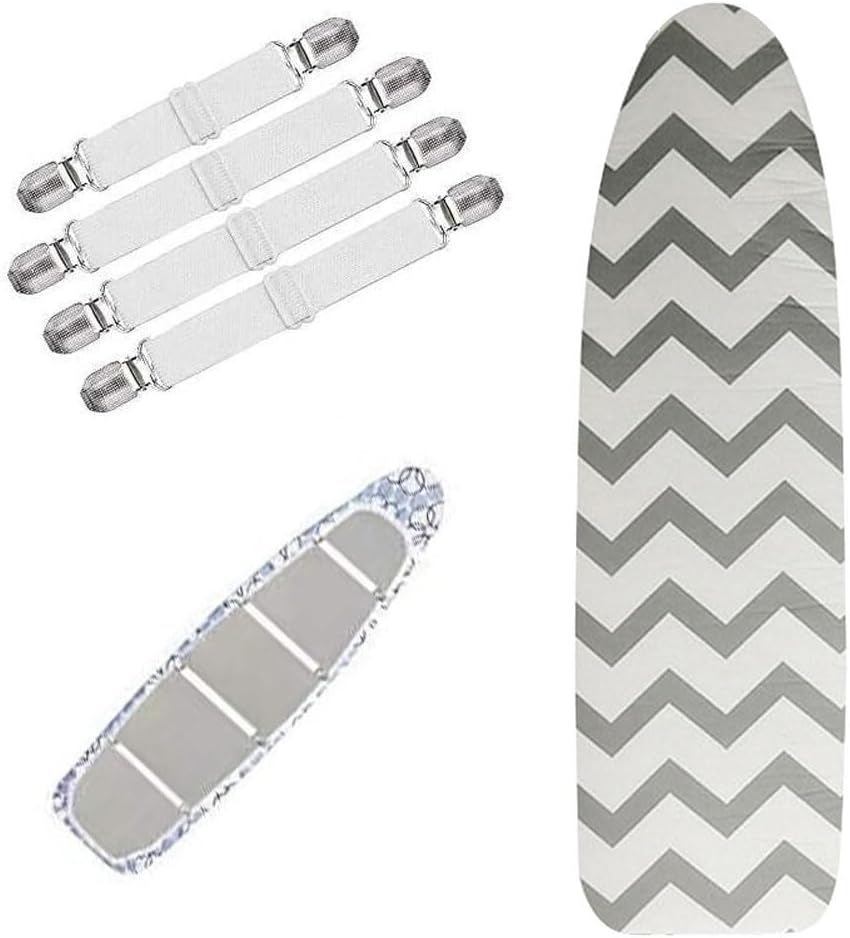Extra Thick Heavy Duty Ironing Board Cover & Pad with Silver Coating – Wrinkle, Heat Reflecting Iron Replacement Cover, Adjustable Fit, Padded Protection, 3 Sizes(C)