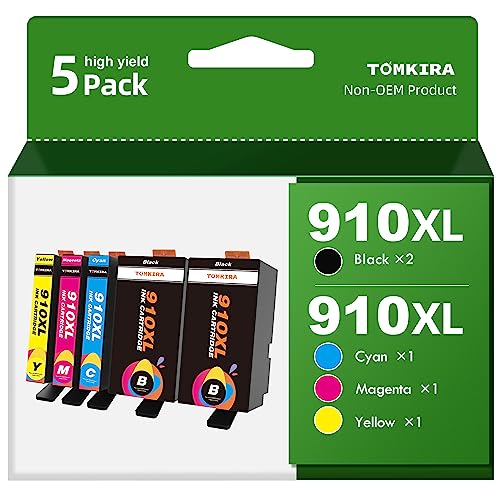 910XL Ink Cartridges Combo Pack Compatible with HP 910 XL 910XL Ink Cartridges Compatible for OfficeJet Pro 8020 8030 8025 8035 8028 OfficeJet 8022 8010 8015 (2 Black 1 Cyan 1 Magenta 1 Yellow)