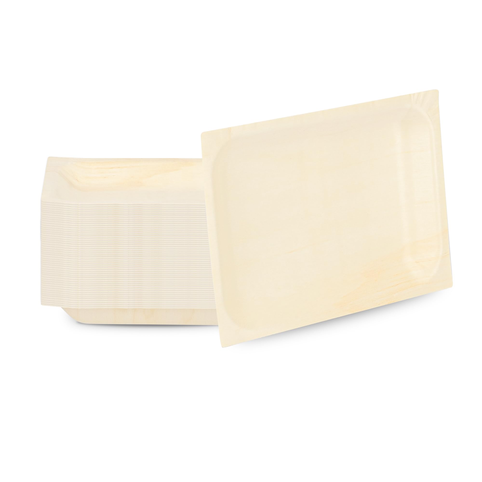 Restaurantware - Platos de servir Taipei de 7 x 5.1 pulgadas, 200 platos desechables para fiestas, sostenibles, a prueba de grasa, platos de madera de álamo, resistentes, para fiestas, bodas, camping,