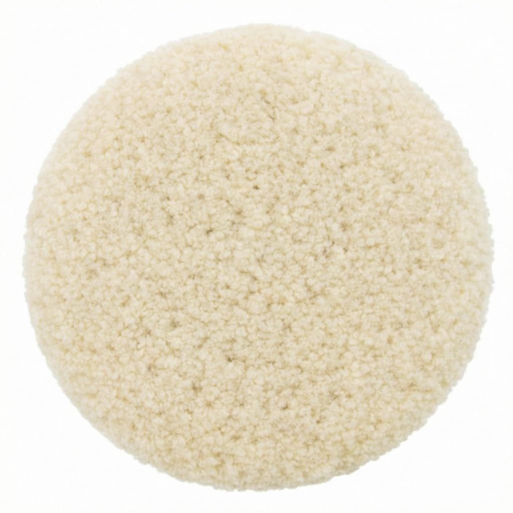 Woolous Wool Buffing Pads 7 Inch, 3 Pack - 100% Natural Wool Pads for Buffing, Polishing & Compounding Cars, Boats, Trucks, RVs, Motorcycles & Metal Surfaces - Hook & Loop for Quick Attachment