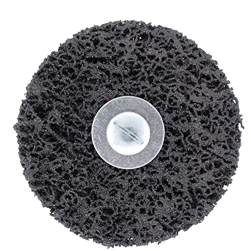Reinigungsvlies Schleifscheibe Grob Reinigungsscheibe Grobreinigungsscheibe Rostentferner 100mm mit 6mm Schaft für Akkuschrauber Bohrmaschine Graviermaschine Winkelschleifer von Farbe