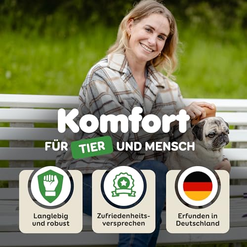 DR Zoo Hundebürste Wobbi - Der Fellwechsel-Helfer für Deinen Hund - Hundehaarentferner bei Kurz-, Glatt- und Langhaarhunden - Die schonende Hundehaarbürste