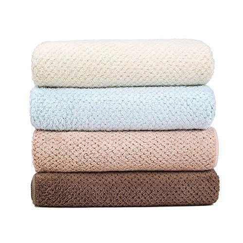 Image of Microfiber Hair Towel Quick Dry Hair Towel Hair Drying Towels Suitable for All Kinds of Hair Ultra Absorbent Long and Thick Hair 19X39inch Blue (1pcs)