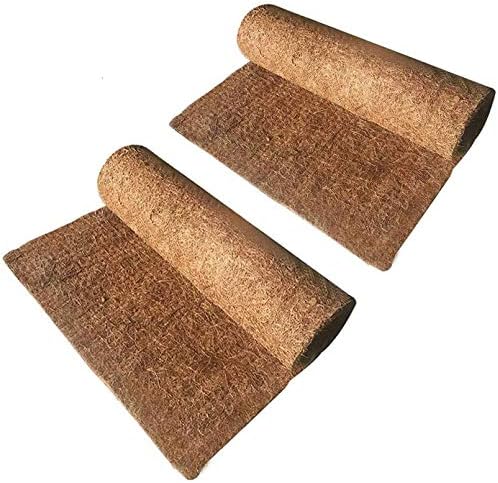 Hamiledyi Reptile Carpet Natural Coconut Fiber Tortoise Carpet Mat for Pet Terrarium Liner Reptile Supplies for Lizard Snake Chamelon Turtle Bedding Bunny Rabbit Mat (2*Sheets)