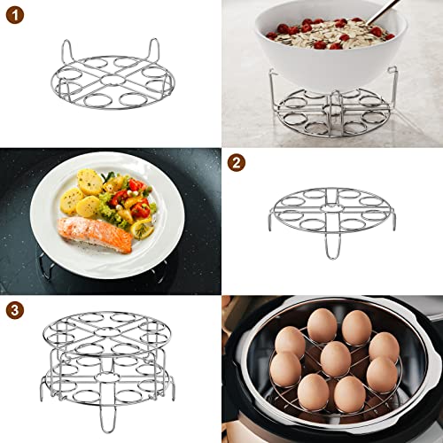 Gslife Dish Drying Rack And Egg Steamer Rack, 2 Tier Dish Rack And Stainless Steel Trivet For Instant Accessories, Bundle Sales, 2 Packs #TOP6